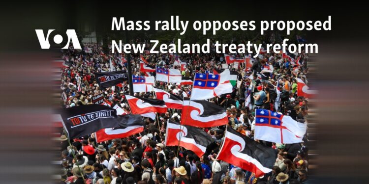 Mass rally opposes proposed New Zealand treaty reform