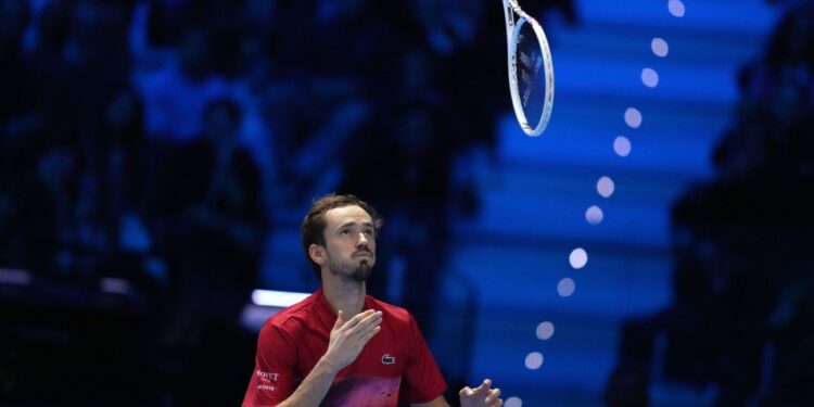 Medvedev loses temper in ATP Finals loss to Fritz