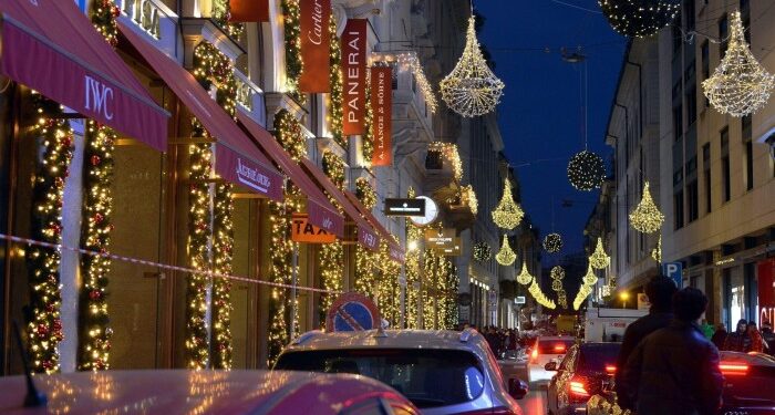 Via Monte Napoleone in Milan, Italy