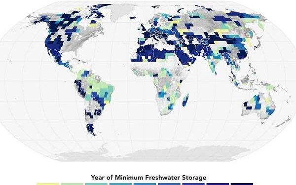 NASA Satellites Reveal Abrupt Drop in Global Freshwater Levels