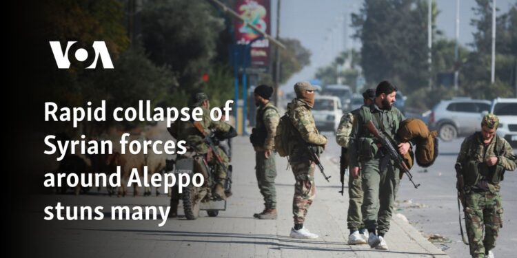 Rapid collapse of Syrian forces around Aleppo stuns many