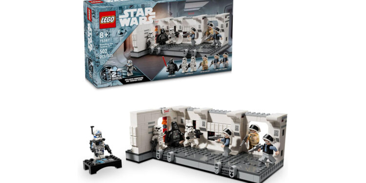 A Lego Star Wars Boarding the Tantive IV Set, boxed and unboxed.