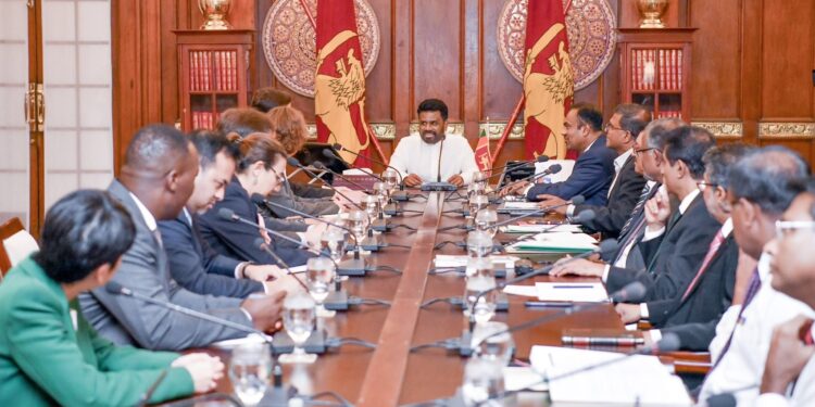 Sri Lanka President meets IMF delegation, stresses for â€œbalanced approachâ€ | EconomyNext