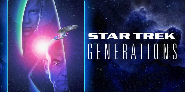 Two starship captains grace a promo poster for &quot;Star Trek Generations&quot;