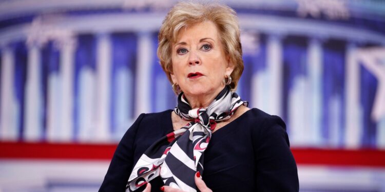 Trump names former wrestling executive Linda McMahon as his pick for education secretary