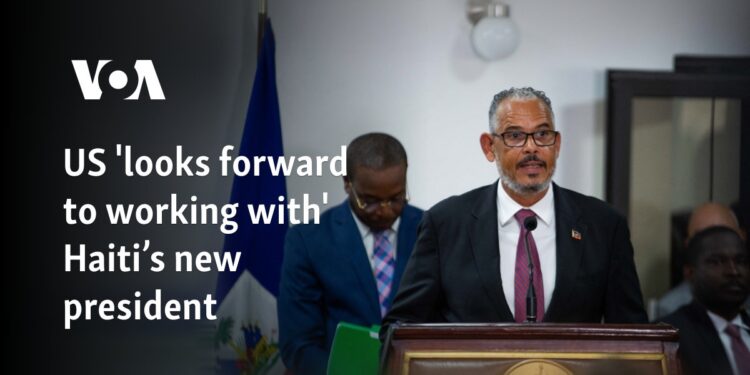 US 'looks forward to working with' Haiti’s new president