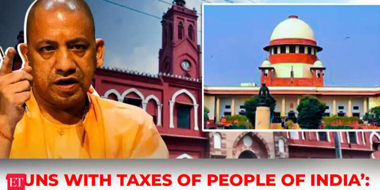 ‘Runs with taxes of people of India’: CM Yogi objects to AMU minority status