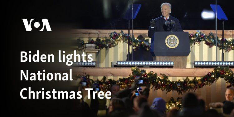 Biden lights National Christmas Tree