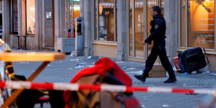 © Reuters. Magdeburg Christmas after a car drove into a crowd, December 21, 2024. REUTERS/Axel Schmidt