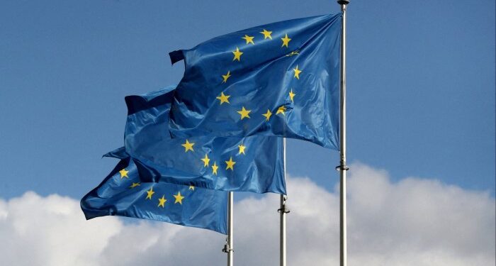 European Union flags