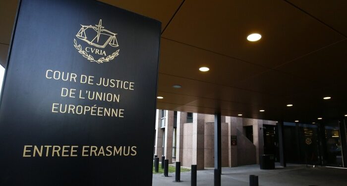 The main entrance to the European Court of Justice in Luxembourg