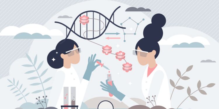 Depiction of chromosomes unwinding into chromatin, nucleosomes, and DNA with common epigenetic changes, including histone tail methylation, phosphorylation, acetylation, and ubiquitination, and CpG island DNA methylation.