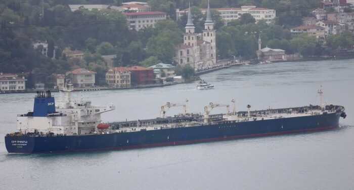 A Russian oil tanker