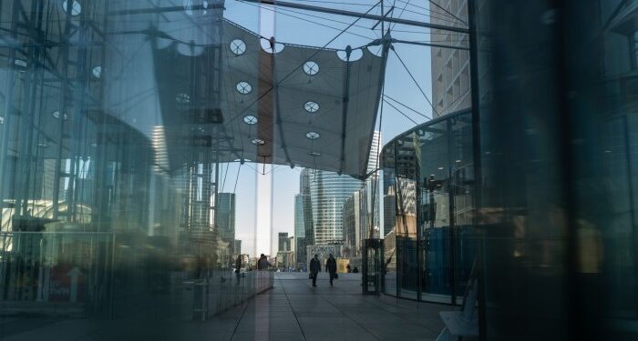 Office buildings in La Défense business district in Paris