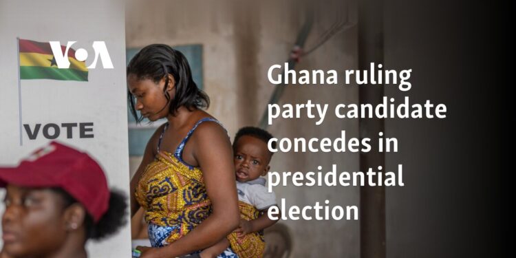 Ghana ruling party candidate concedes in presidential election