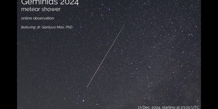 2024 Geminid Meteor shower: online observation – 13 Dec. 2024 - YouTube