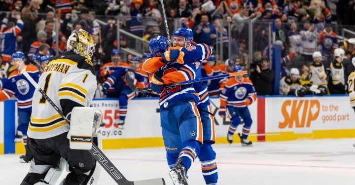 McDavid scores late in third period, Ekholm pots OT winner as Oilers top Bruins 3-2 - Edmonton