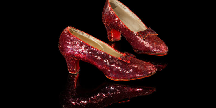 Ruby slippers worn by Judy Garland in 'Wizard of Oz' sell for $32.5 million at auction