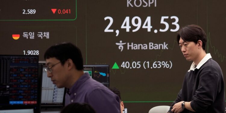 Stock market today: Asian shares rise after tech stocks pull Wall Street to another record