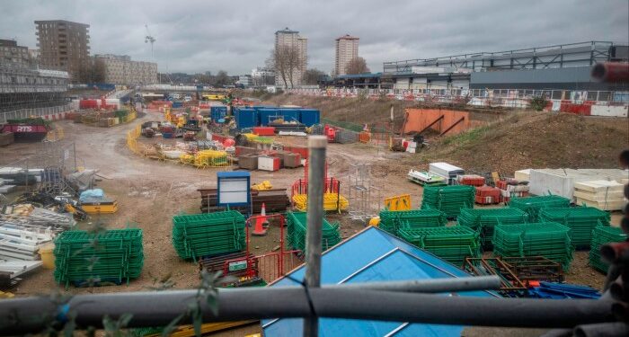 Euston station and the HS2 building site