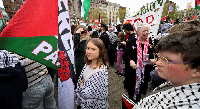 ‘F– Germany, f– Israel!’ shouts Greta Thunberg at pro-Palestine rally 